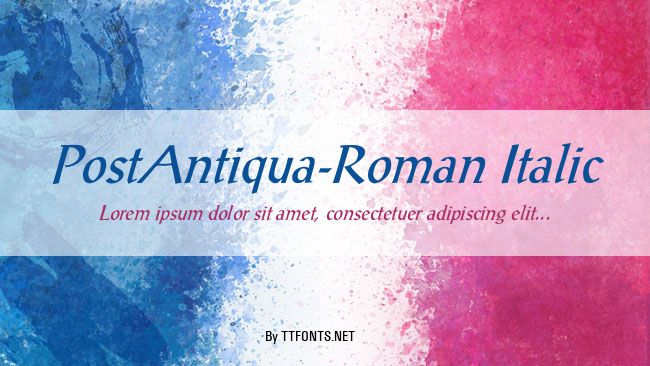 PostAntiqua-Roman Italic example
